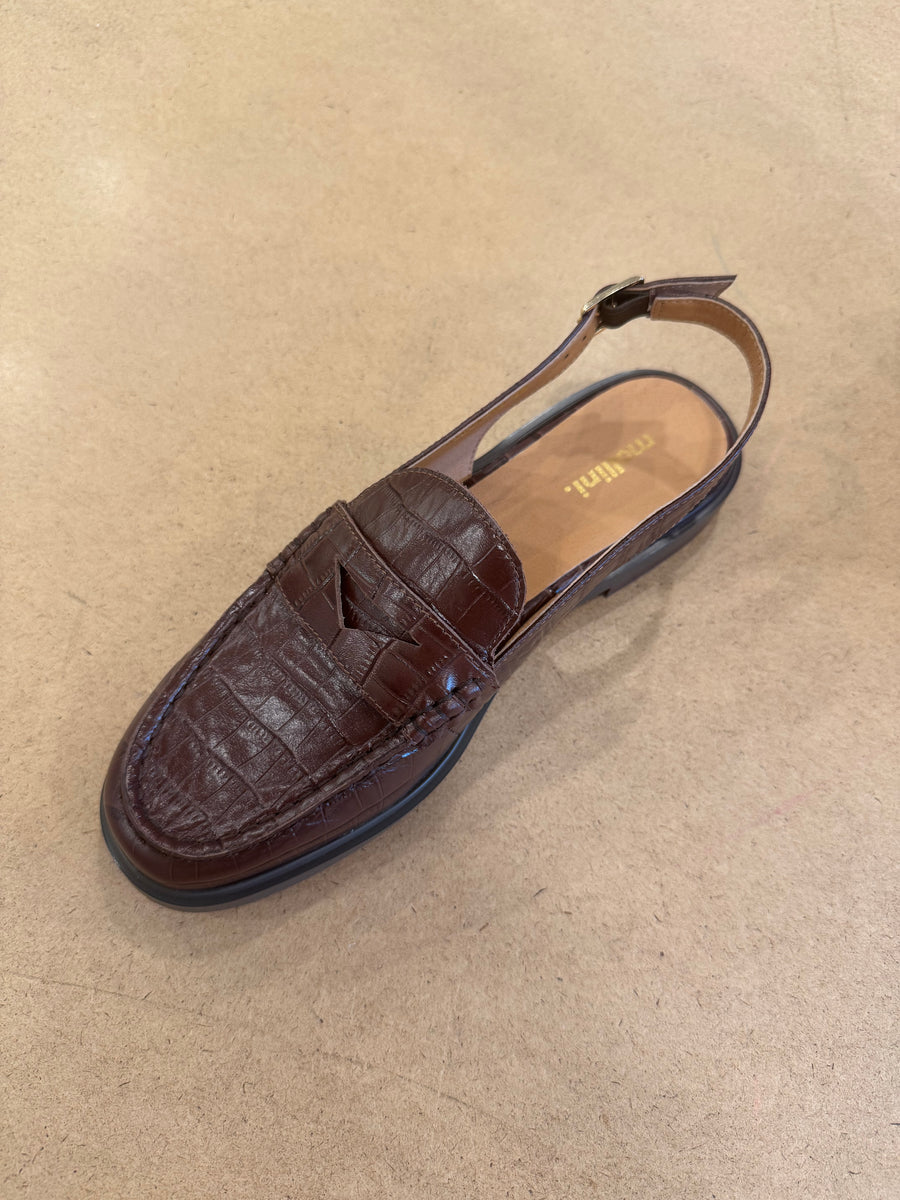 BROWN GILZA SLINGBACK LOAFER by MOLLINI