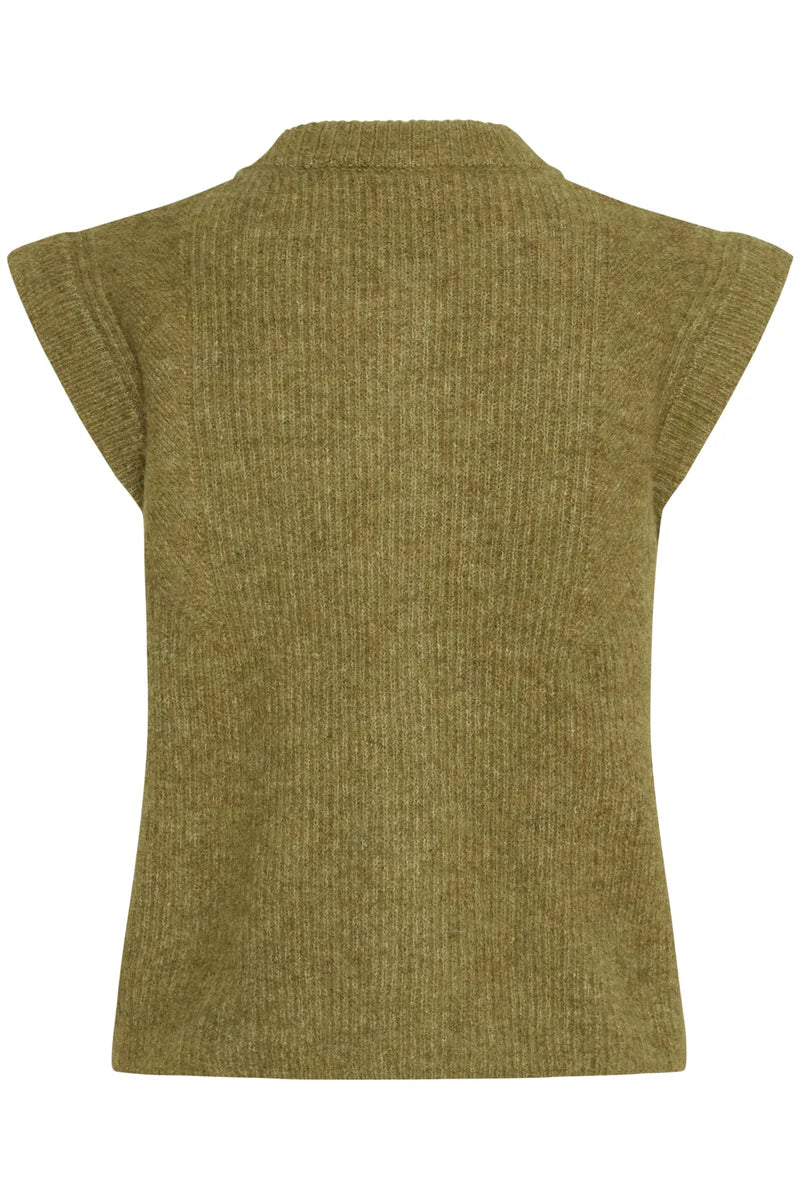 SILVI KNIT VEST in MOSS by ATELIER REVE