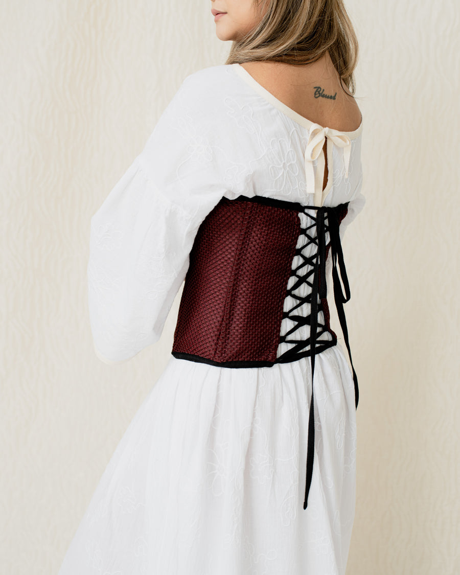 Fable Corset in Oxblood